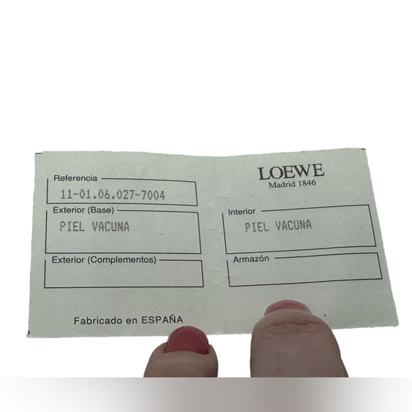 LOEWE LIKE NEW DEADSTOCK SUEDE & LEATHER CARD/COIN POUCH W/ ORIGINAL COA CARD - Picture 9 of 9